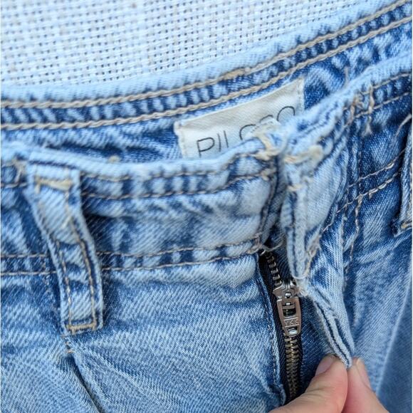 Anthropologie Pilcro Blue Denim Slouchy Trouser Midi Maxi Skirt, size 6 - Picture 4 of 9